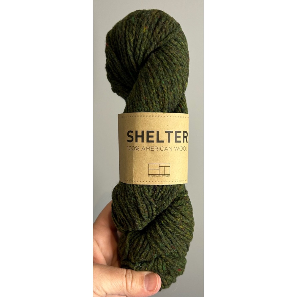 Brooklyn Tweed Shelter 100% American Wool Yarn Birdbook Green Worsted 140yd 50g